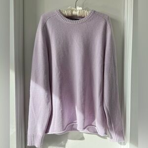 James Perse 100% Cashmere Crew Neck Sweater Lavender Size 2 Medium Excellent